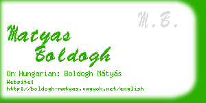 matyas boldogh business card