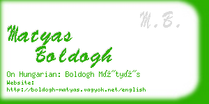 matyas boldogh business card